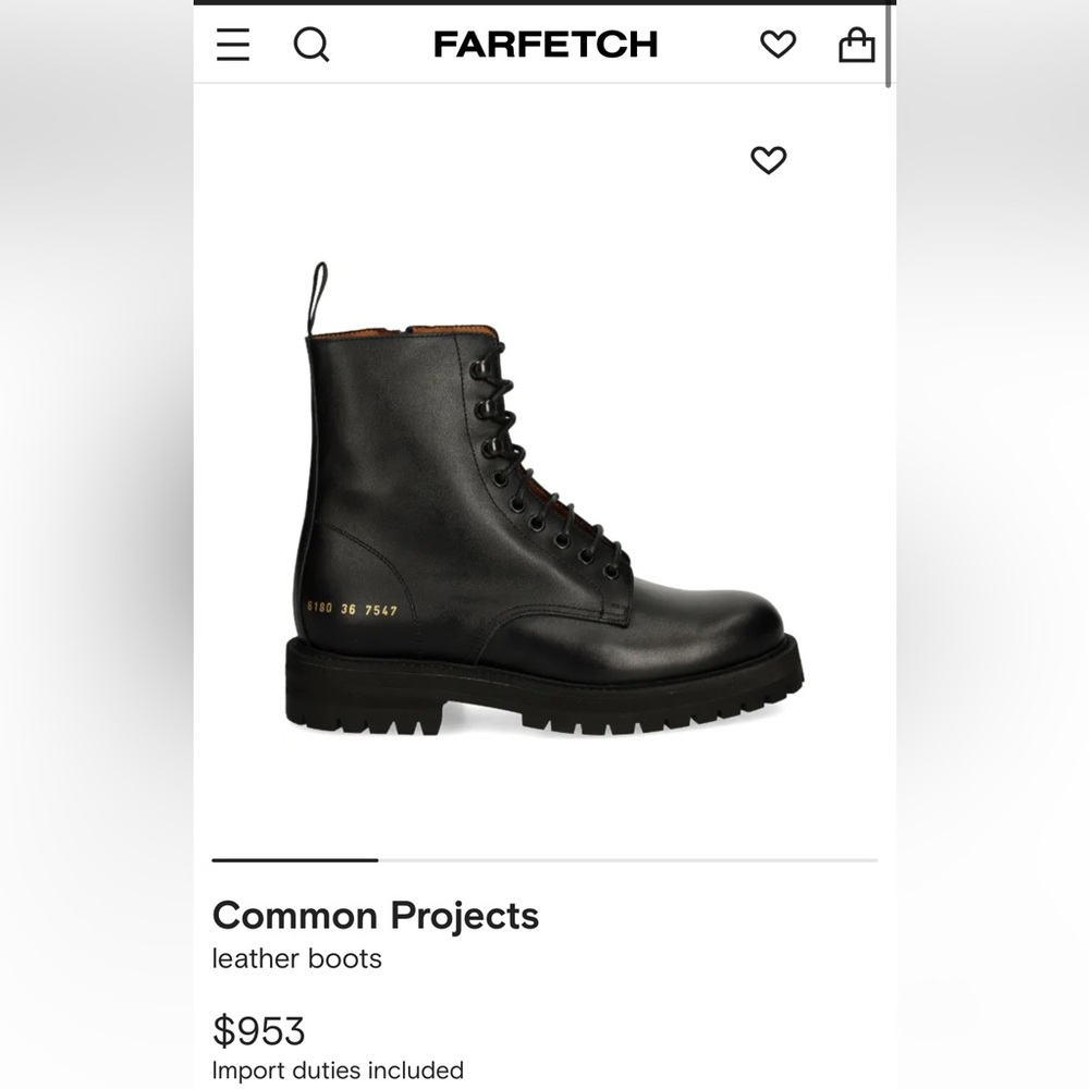 Common Projects Combat Boots